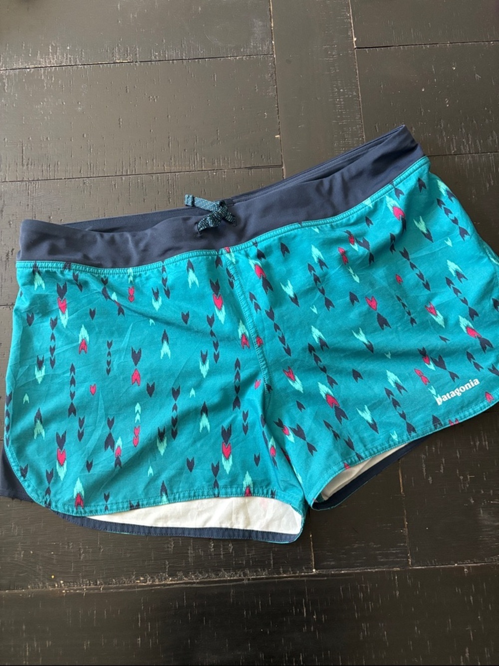 Patagonia Athletic Worn Wear W's Nine Trails Shorts XL Y2K